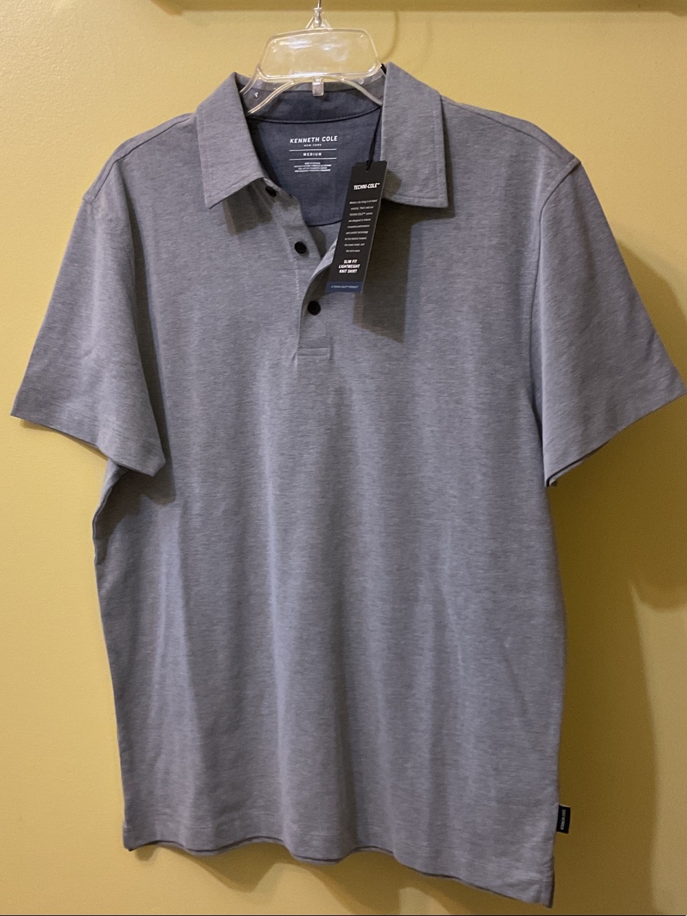 Kenneth Cole Men's Heather Gray Polo